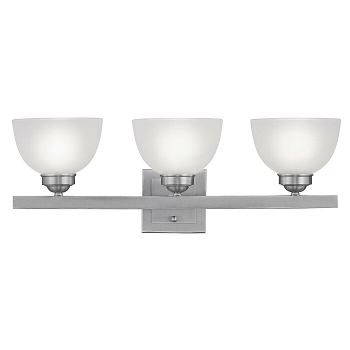Somerset 3-Light Bathroom Vanity Light in Brushed Nickel