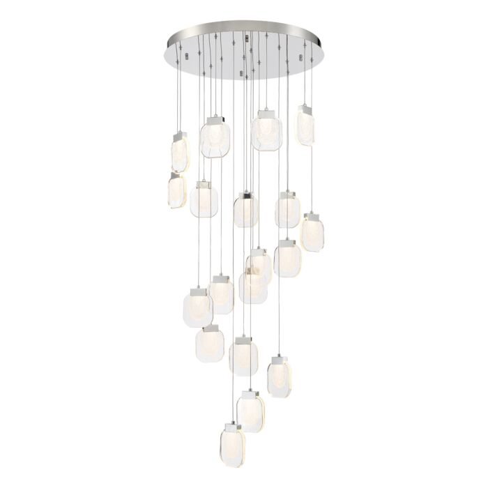 Eurofase Paget 19 Light Chandelier in Chrome