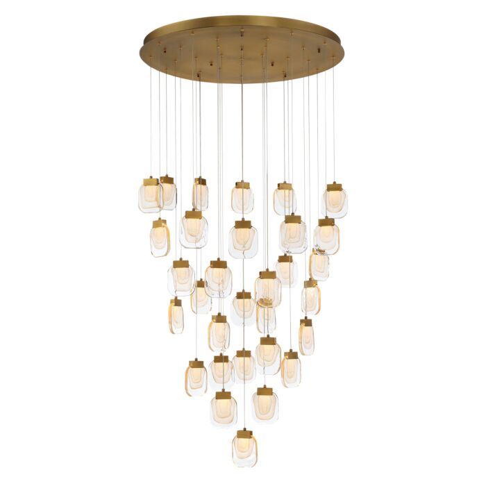 Eurofase Paget 31 Light Chandelier in Gold