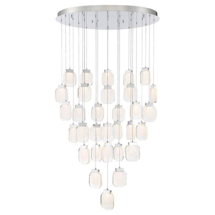 Eurofase Paget 31 Light Chandelier in Chrome