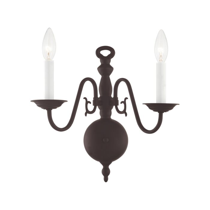 Williamsburgh 2-Light Wall Sconce in Bronze