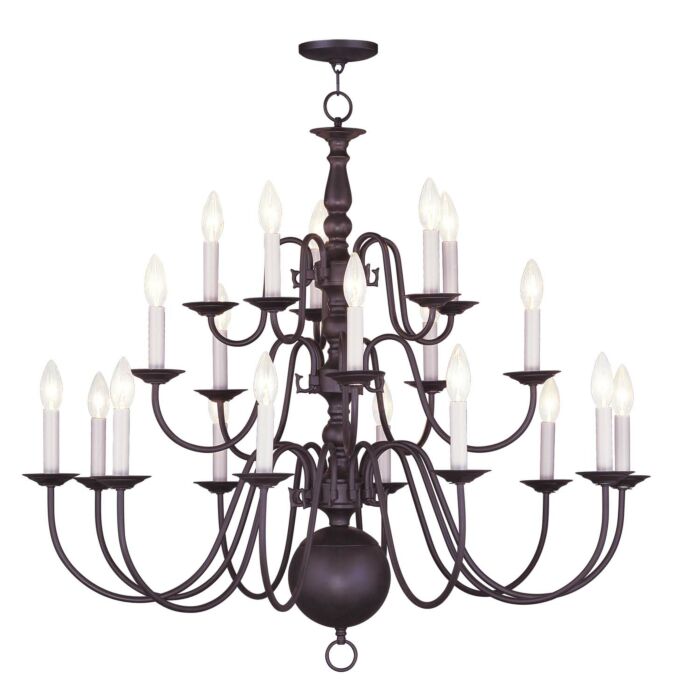 Williamsburgh 20-Light Chandelier in Bronze