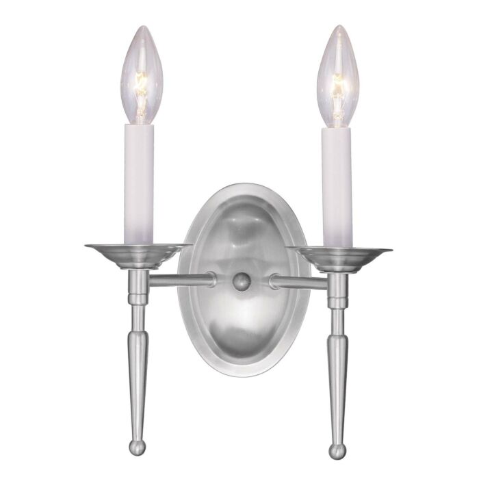 Williamsburgh 2-Light Wall Sconce in Brushed Nickel