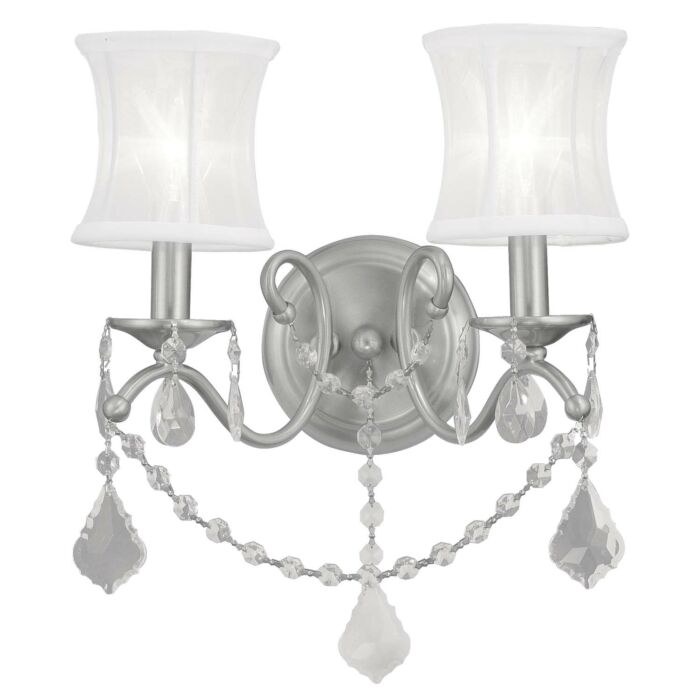 Newcastle 2-Light Wall Sconce in Brushed Nickel