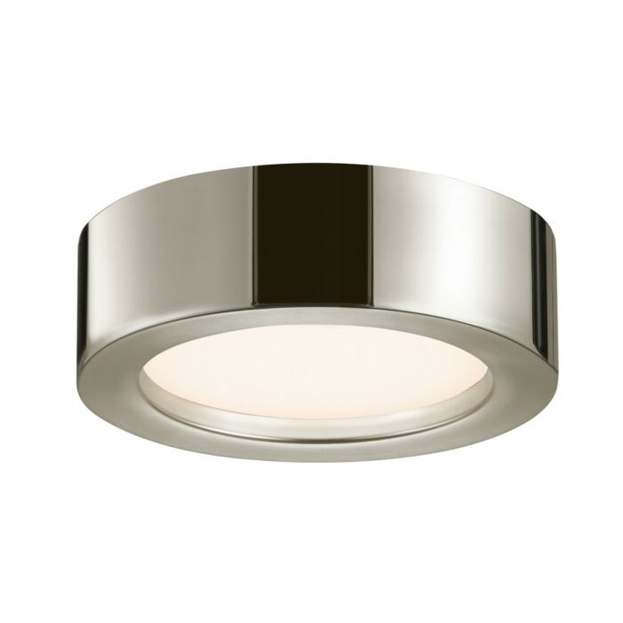 Sonneman Puck Slim LED 8 Inch Flush Mount in Polished Nickel