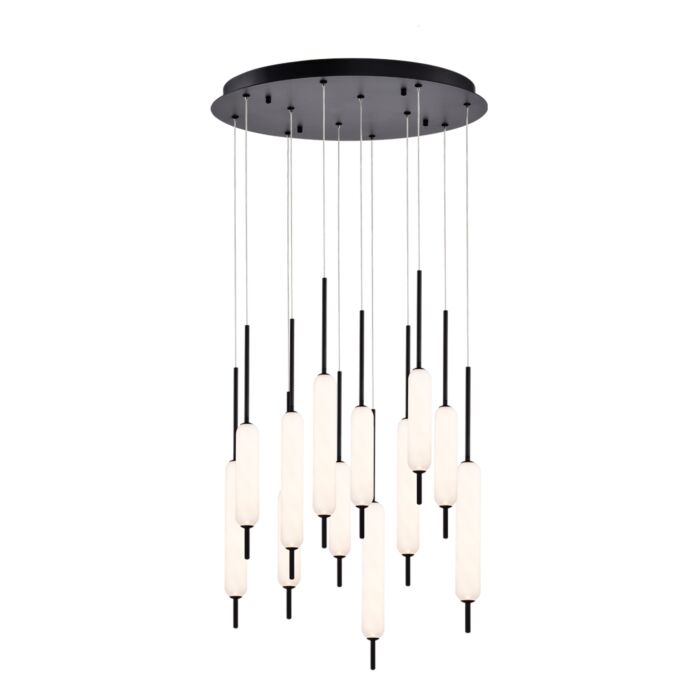 Eurofase Cumberland 12 Light Chandelier in Black