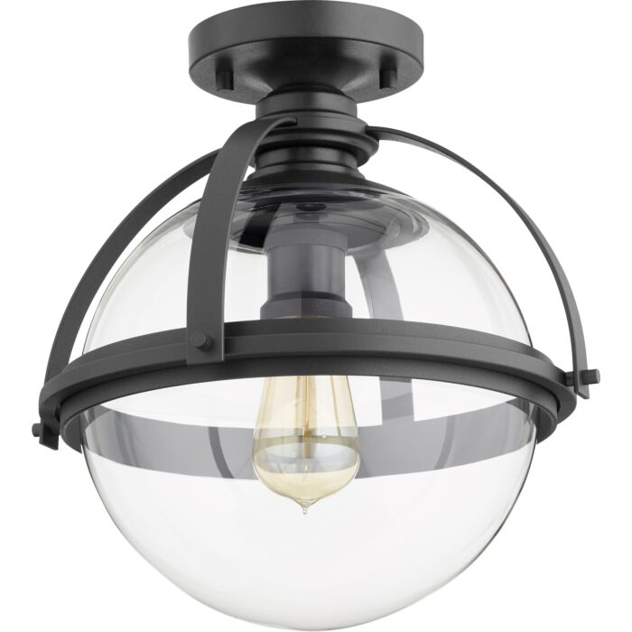 Quorum Transitional 13 Inch Ceiling Light in Noir