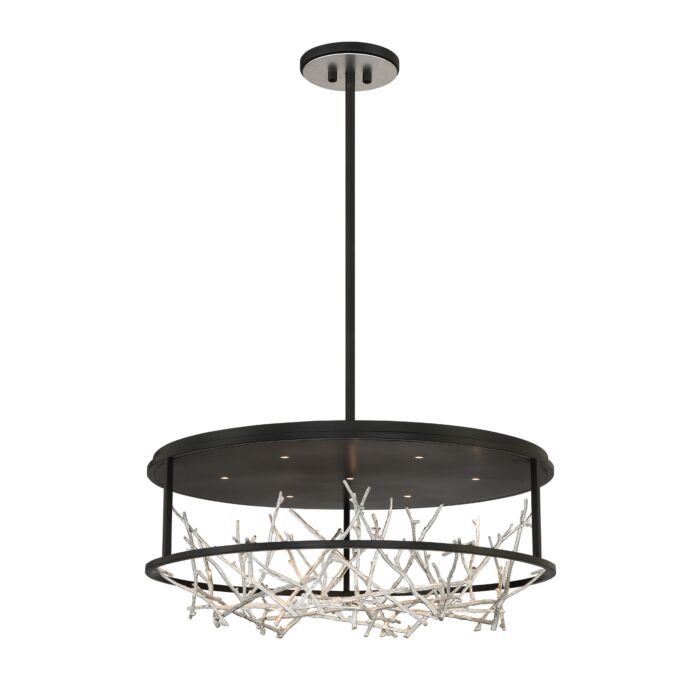 Eurofase Aerie 7 Light Chandelier in Black