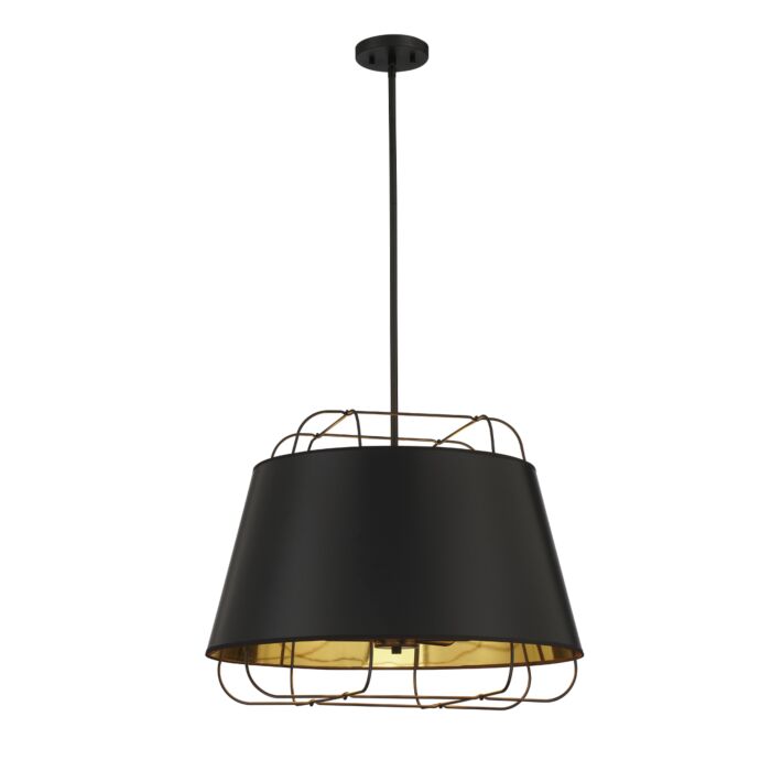 Eurofase Tura 6 Light Pendant in Black