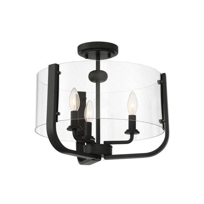 Eurofase Campisi 3 Light Ceiling Light in Black