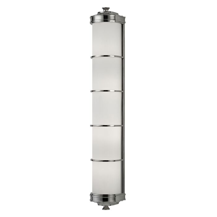 Hudson Valley Albany 4 Light 5 Inch Bathroom Vanity Light in Polished Nickel