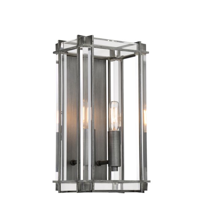 Minka Lavery Langen Square 2 Light Bathroom Vanity Light in Painted Antique Nickel