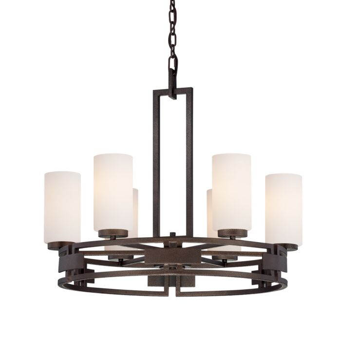 Del Ray 6-Light Chandelier in Flemish Bronze