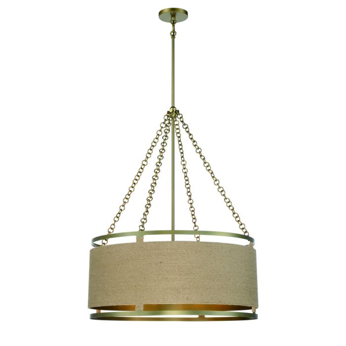 Minka Lavery 6 Light Pendant Light in Soft Brass