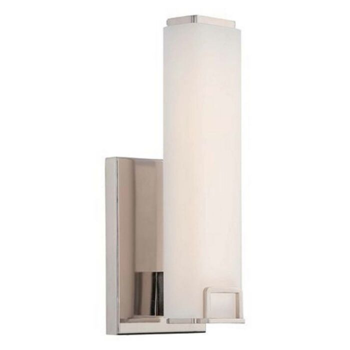 Minka Lavery Square 5 Inch Bathroom Vanity Light in Polished Nickel