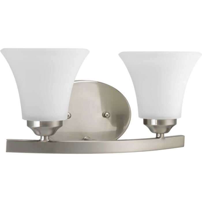 Adorn 2-Light Bathroom Vanity Light Bracket in Brushed Nickel