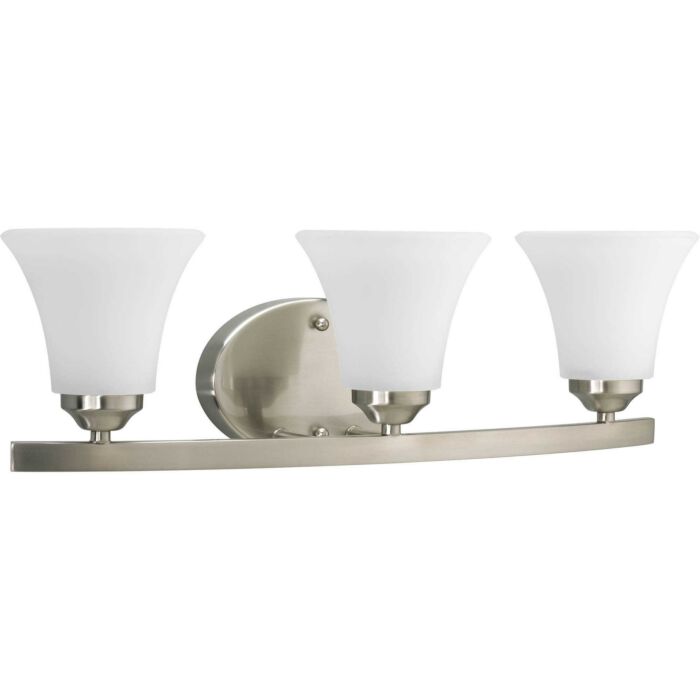 Adorn 3-Light Bathroom Vanity Light Bracket in Brushed Nickel