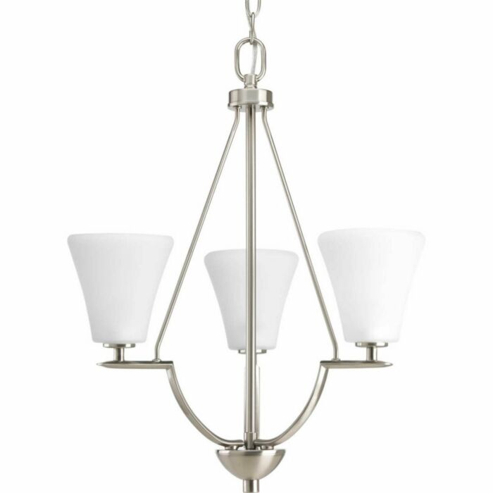 Bravo 3-Light Chandelier in Brushed Nickel