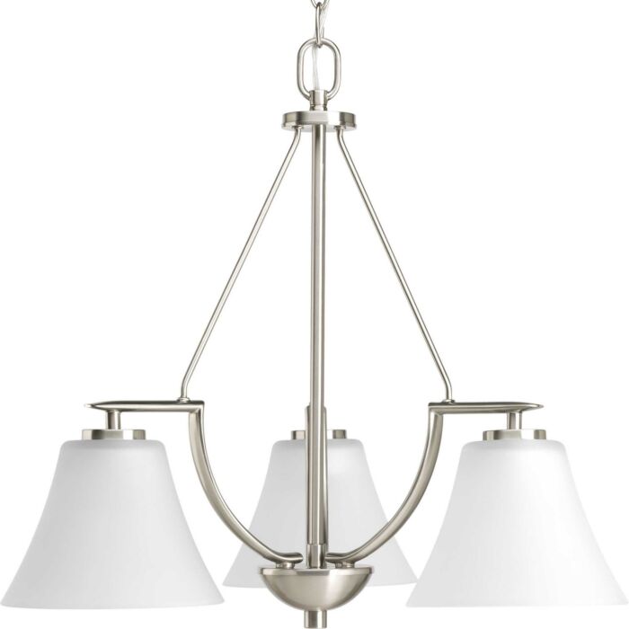Bravo 3-Light Chandelier in Brushed Nickel