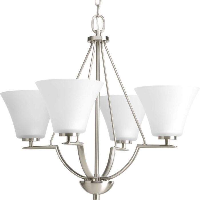 Bravo 4-Light Chandelier in Brushed Nickel