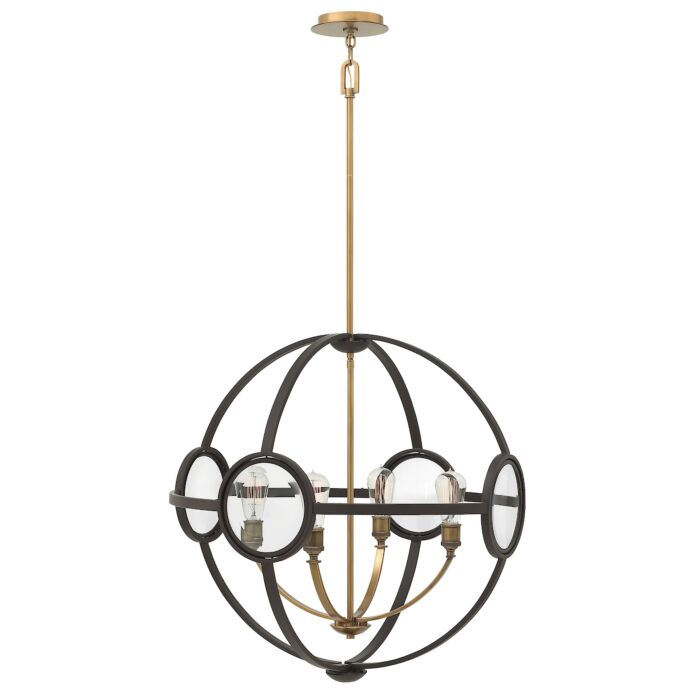 Hinkley Fulham 4 Light Single Tier Chandelier in Buckeye Bronze