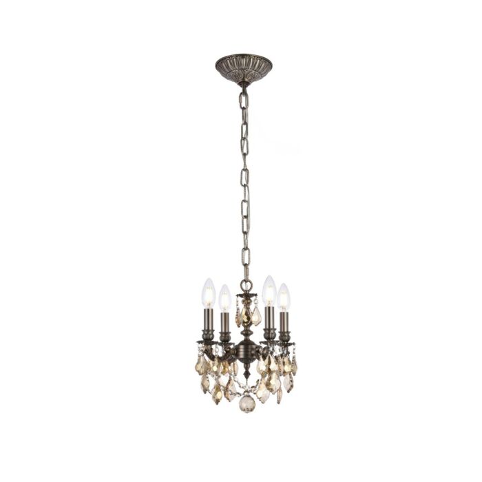 Lillie 4-Light Pendant in Pewter
