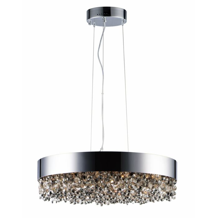 Maxim Mystic Smoke Crystal LED Pendant Light in Polished Chrome