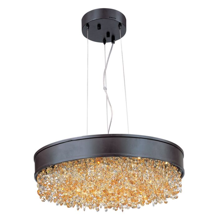 Maxim Lighting Mystic 30 Inch 22 Light Scotch Crystal Pendant in Bronze