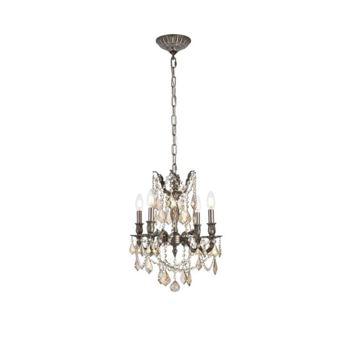 Rosalia 4-Light Pendant in Pewter