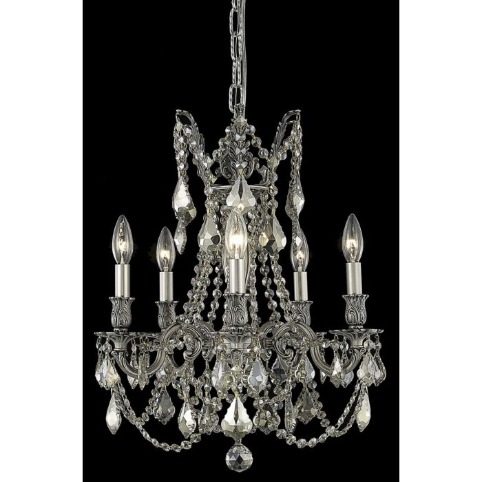 Rosalia 5-Light Pendant in Pewter