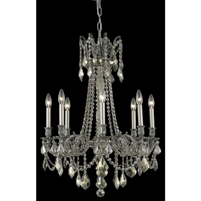 Rosalia 8-Light Chandelier in Pewter