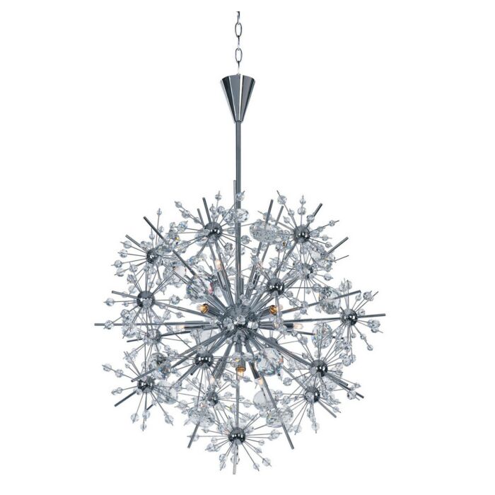 Maxim Lighting Starfire 22 Inch 11 Light Chandelier in Polished Chrome
