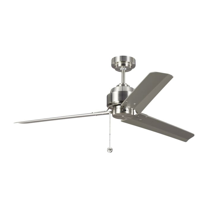 Monte Carlo Arcade 54 Inch Indoor Ceiling Fan in Brushed Steel