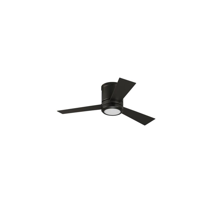 Monte Carlo Clarity II 42 Inch LED Flush Mount Ceiling Fan in Oil Rubbed Bronze