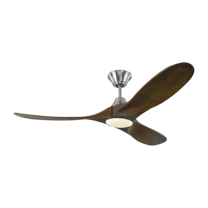 Monte Carlo Maverick II LED 52 Inch Indoor Ceiling Fan in Brushed Steel