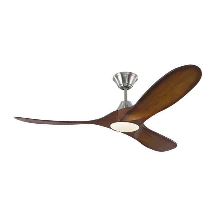 Monte Carlo Maverick II LED 52 Inch Indoor Ceiling Fan in Brushed Steel