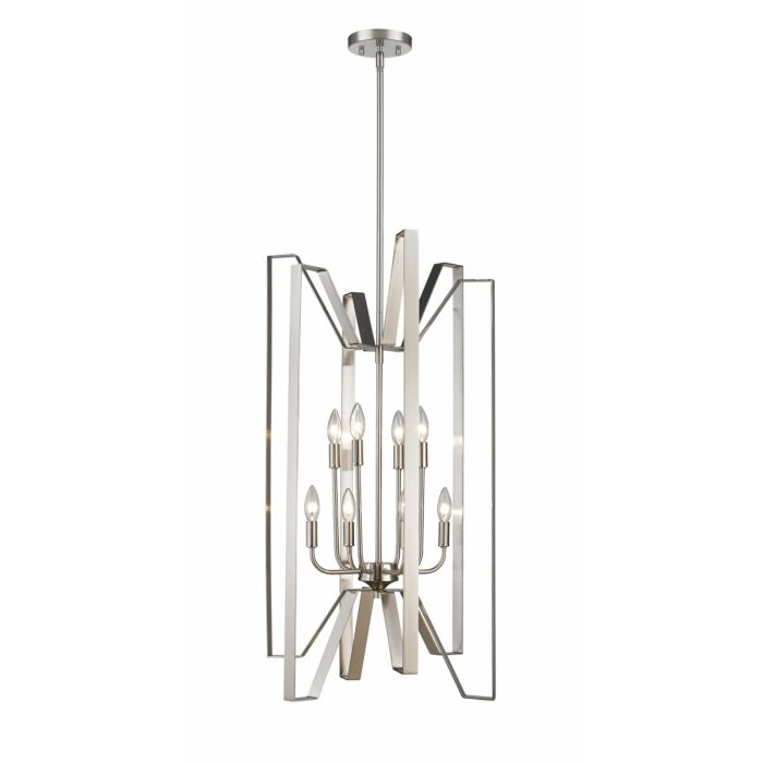Z Lite Marsala 8 Light Pendant Light In Brushed Nickel