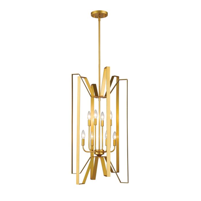 Z Lite Marsala 8 Light Pendant Light In Polished Metallic Gold