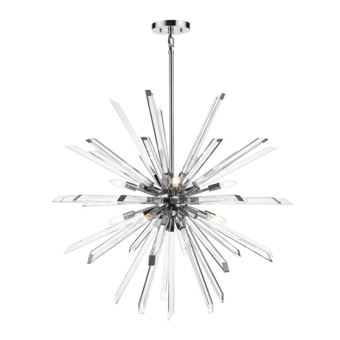 Z Lite Burst 10 Light Chandelier In Chrome