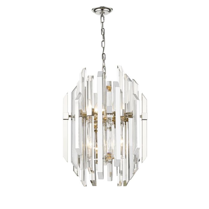 Z Lite Bova 9 Light Pendant Light In Polished Nickel