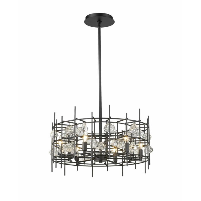Z Lite Garroway 6 Light Chandelier In Matte Black