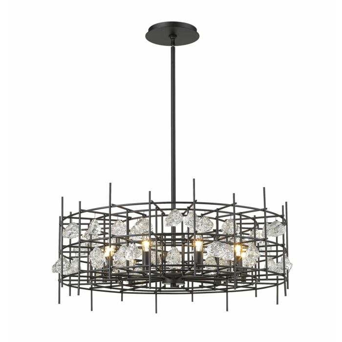 Z Lite Garroway 9 Light Chandelier In Matte Black