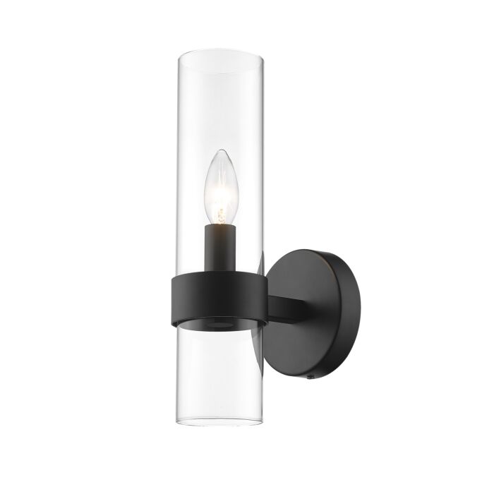 Z Lite Datus 1 Light Wall Sconce In Matte Black
