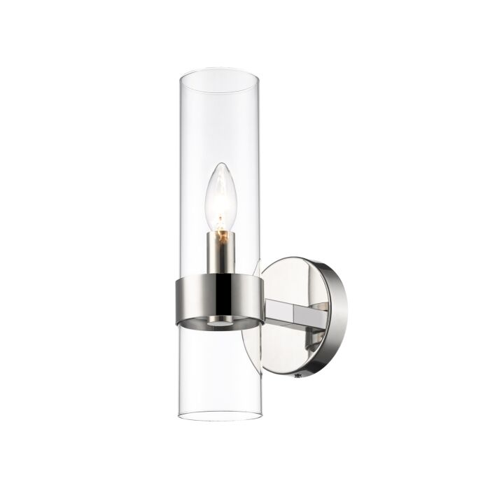 Z Lite Datus 1 Light Wall Sconce In Polished Nickel