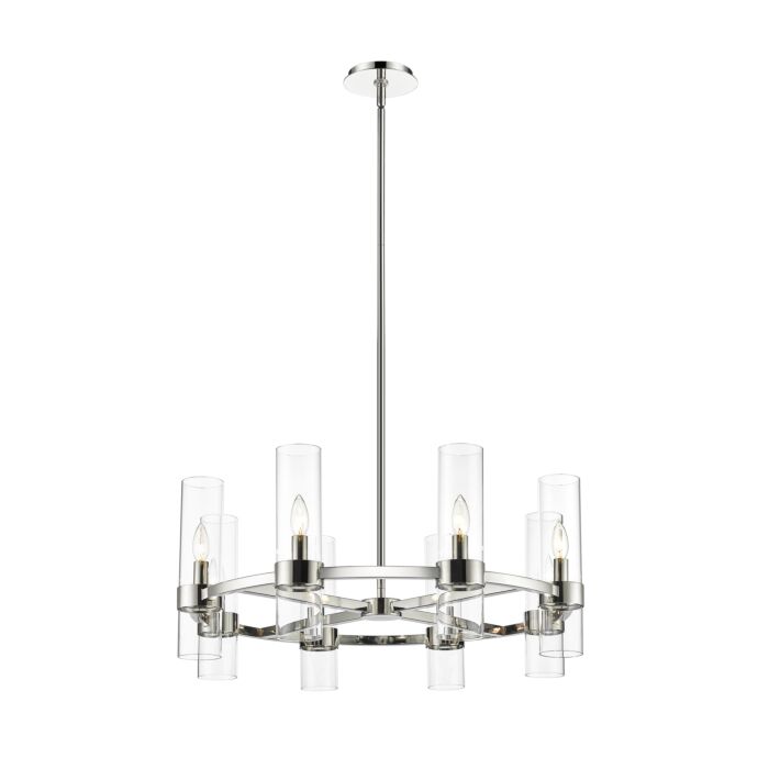 Z Lite Datus 8 Light Chandelier In Polished Nickel