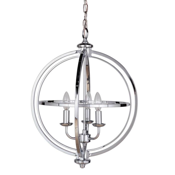 Craftmade Berkeley 3 Light 17 Inch Foyer Light in Chrome