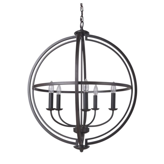 Craftmade Berkeley 5 Light 26 Inch Foyer Light in Espresso