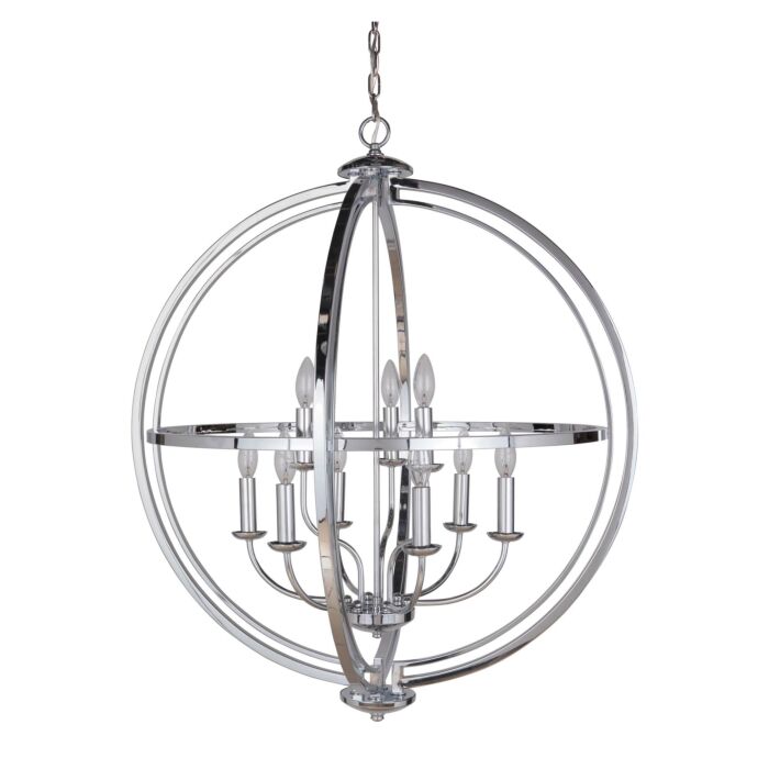 Craftmade Berkeley 9 Light 30 Inch Foyer Light in Chrome