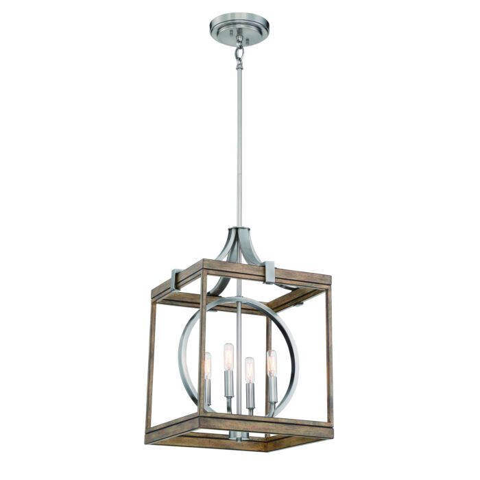 Minka Lavery Country Estates Pendant Light in Sun Faded Wood