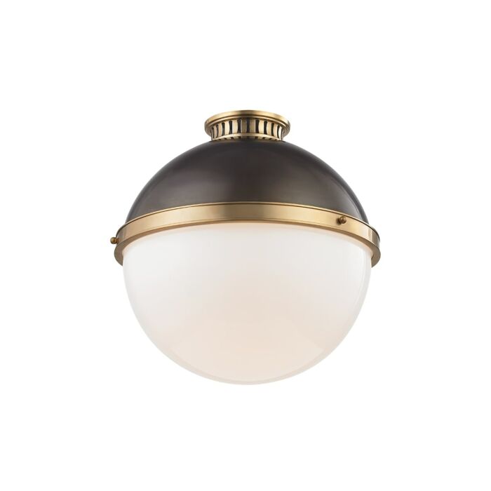 Hudson Valley Latham Ceiling Light in Aged Distressed Bronze